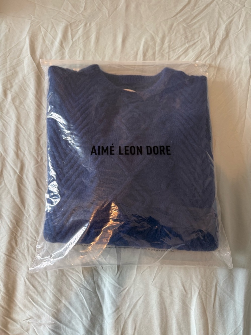 Aime Leon Dore Men's fisherman Crewneck Sweater in Deep Blue